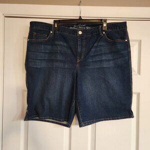 Gloria Vanderbilt Dark Denim Bermuda Shorts